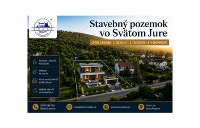 Telek családi háznak az eladás a Svätý Jur