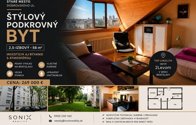2 szobás lakás az eladás a Bratislava-Staré Mesto