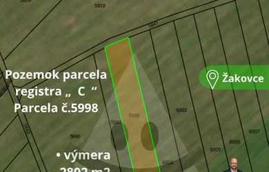 Szántóföld az eladás a Žakovce